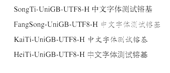 用PostScript显示中文的效果